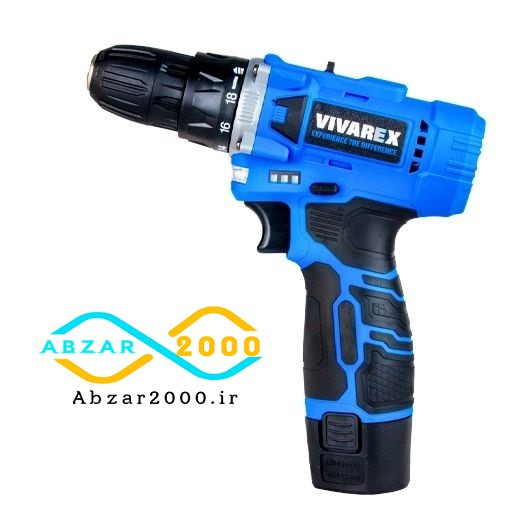 قیمت خرید دریل شارژی 12 ولت دو سرعته ویوارکس مدل VIVAREX VR1215V-2B