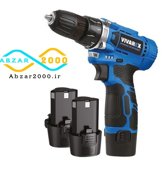 دریل شارژی 12 ولت دو سرعته ویوارکس مدل VIVAREX VR1215V-2B