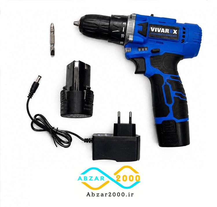 توضیحات برای خرید دریل شارژی 12 ولت دو سرعته ویوارکس مدل VIVAREX VR1215V-2B